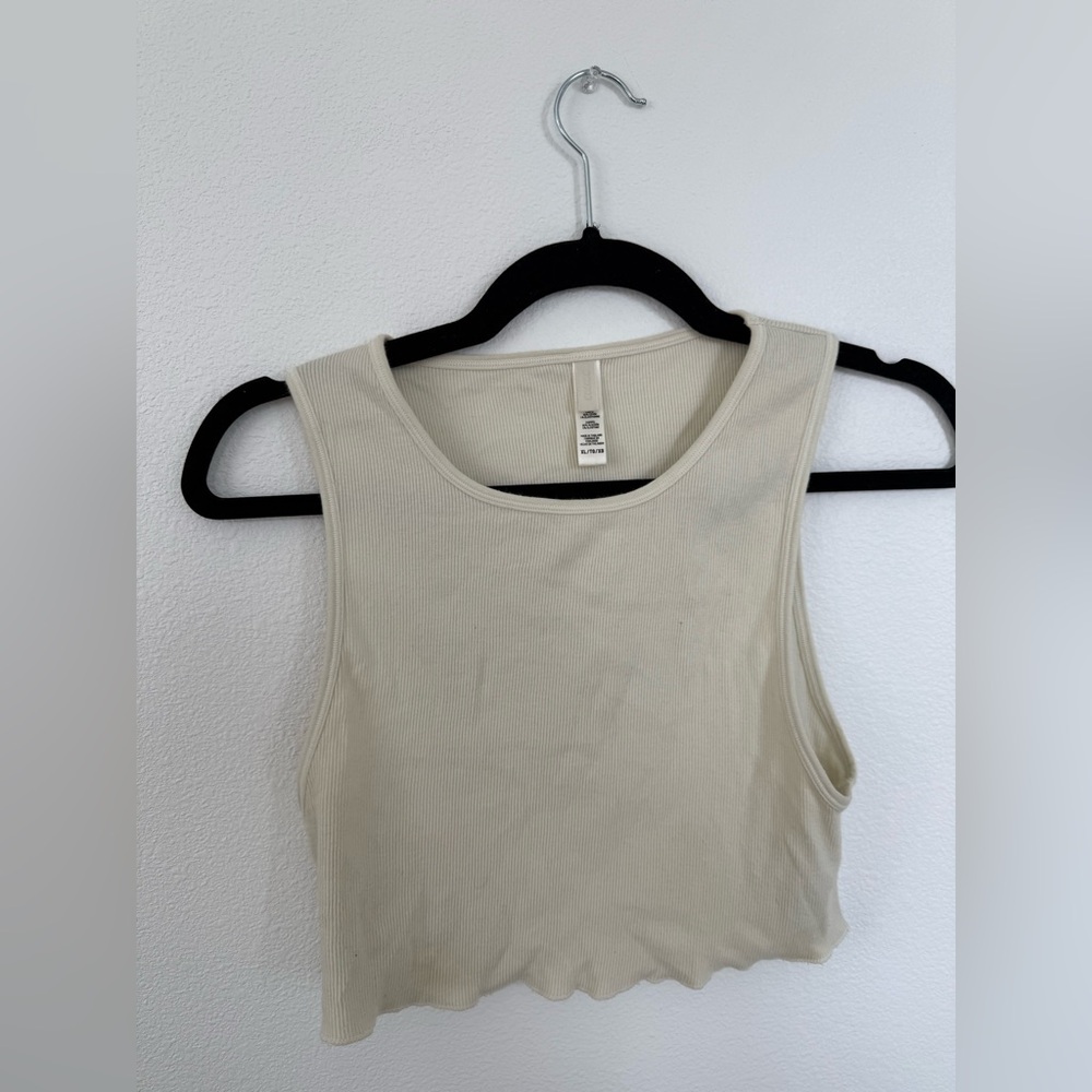 SKIMS Cream Crop Top